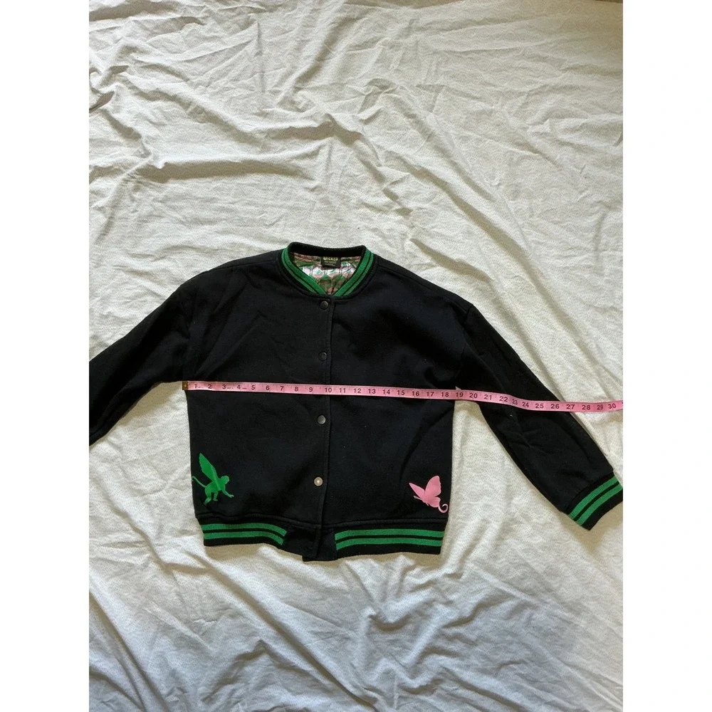 Wicked Movie Paul Tazewell Defy Gravity Bomber Jacket Kids Large 10 12 Black Grn